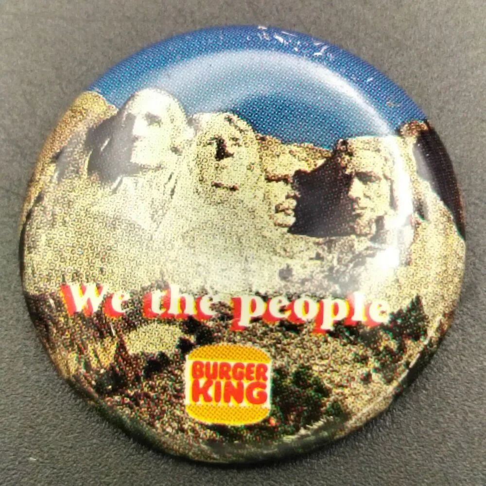 Burger King Mount Rushmore Pinback Button 